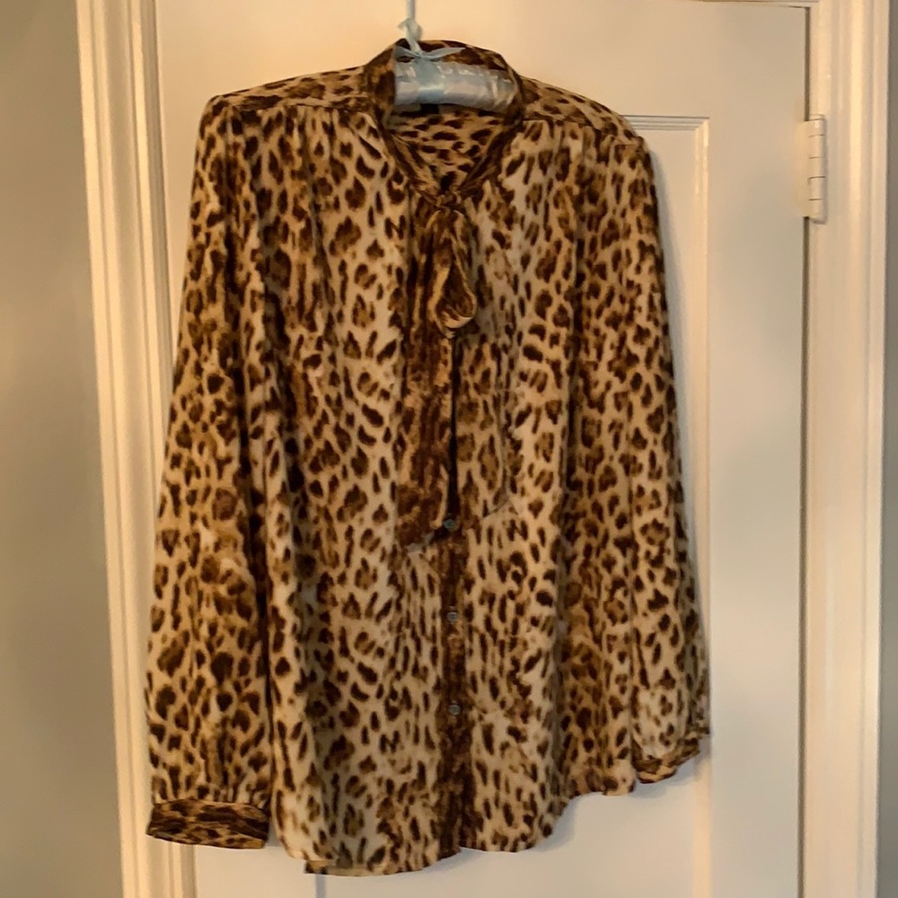 JCRew leopard blouse